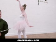 Preview 2 of GingerPatch - Petite Redhead Ballerina Takes Huge Cock