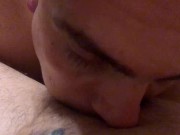 Preview 6 of Slut Pig Humiliated by Daddy - Double the Balls and Dick in Mouth Fucking