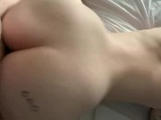 Preview 2 of Morning Sex Girlfriend Fucked Doggy Style with Cumshot Homemade POV