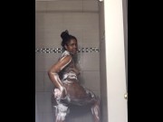 Preview 5 of Sexy teen in the shower and ass oiled up!