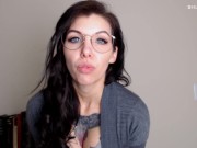 Preview 1 of Lusty Librarian Creampie & Blowjob POV Fuck TEASER Sexy Nerdy Glasses MILF