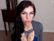 Preview 4 of Lusty Librarian Creampie & Blowjob POV Fuck TEASER Sexy Nerdy Glasses MILF