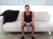 Preview 1 of Straight Hunk Jack Hunters 1st Time Casting Gets Tricked Into Deepthroating