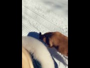 Preview 1 of Kirsty Kash Sucks Boyfriends Throbbing Cock on Ski Trip ;)