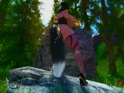 Preview 3 of Skyrim Foxy Anuka Witch Sexy Combat pose and Dance Showcase