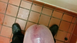 Vibrator Makes My Cock Explode Cum In Public Toilet - SlugsOfCumGuy