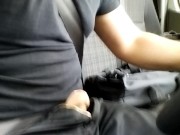 Preview 2 of Horny Van Driver Jerking Massive Cumshot In Public - SlugsOfCumGuy
