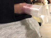 Preview 1 of bbw big tit lactating milf huge nipples pumps milk montage