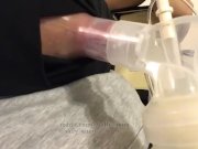 Preview 2 of bbw big tit lactating milf huge nipples pumps milk montage
