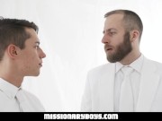 Preview 1 of MissionaryBoys - Handsome Missionary Boy Cums In A Priest’s Mouth