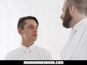 Preview 3 of MissionaryBoys - Handsome Missionary Boy Cums In A Priest’s Mouth