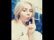Preview 4 of Hot blonde teen smoking
