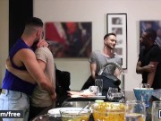 Preview 1 of Men.com - River Wilson and Teddy Torres - The Dinner Party Part 3 - Drill M