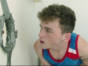Preview 4 of Glory Hole - College twink Sucks Monster Cock