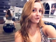 Preview 1 of Gym Distractions - POV Public Blowjob - Molly Pills Amateur Goddess