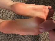Preview 3 of Cock slappin soles n cumshot b-hole w/female orgasm