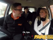 Preview 4 of Fake Driving School Horny blonde American learners squirting orgasms