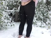 Preview 1 of Horny Canadians in the Snow | Behind the Scenes of our Blow in the Snow Vid