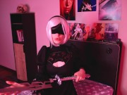 Preview 1 of Nier Automata 2B cosplay - hot 18 yo cosplayer anal & Ahegao