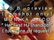 Preview 4 of B.B.B. preview: Monika Unco's "1st HJ"(cumshot only)AVI noSloMo