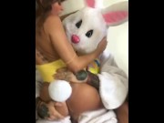 Preview 6 of Riley Reid Riding Easter Bunny Adam22