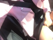 Preview 3 of Outdoor Blowjob In The Car! Young Babe in a Cabriolet. LuxuryGirl.