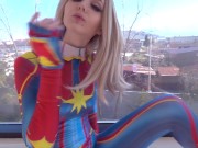 Preview 6 of Avengers: Captain Marvel epic takes dick in her teen pussy SiaSiberia