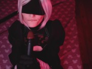 Preview 2 of Cosplay Blowjob Sloppy Suck BBC with 2B