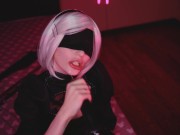 Preview 4 of Cosplay Blowjob Sloppy Suck BBC with 2B