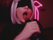 Preview 6 of Cosplay Blowjob Sloppy Suck BBC with 2B