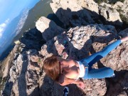 Preview 1 of Risky Public fuck on a cliff. Amateur Mia Bandini