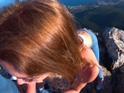 Preview 4 of Risky Public fuck on a cliff. Amateur Mia Bandini