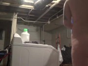 Preview 2 of Doing The Laundry Naked In A Shared Basement (You can hear my neighbors!)
