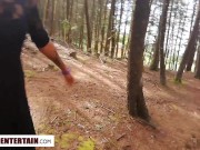 Preview 3 of Hot teen gets fucked hard in the forest - Outdoor sex