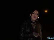 Preview 2 of Public Agent Sexy tattooed horny minx night time fuck and facial