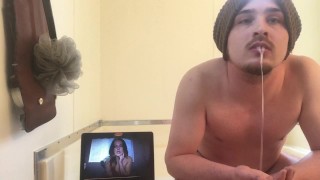 Savoring My Cum! Reacting to a CEI wearing purple panties! Shot of Cum ;p