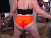 Preview 4 of 264 Redhaired Curvy DawnSkye exercising in orange panties