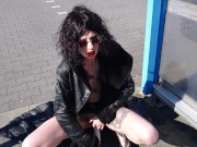 Preview 1 of Slut Lucy Ravenblood dildoing in public