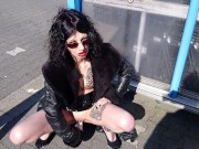 Preview 4 of Slut Lucy Ravenblood dildoing in public