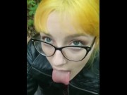 Preview 2 of Handjob in the park leads to cum in my mouth