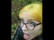 Preview 5 of Handjob in the park leads to cum in my mouth