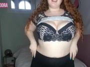 Preview 1 of I let my bbw stepdaughter strip, titty fuck and ride me