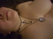 Preview 1 of Lonely milf masturbating with new sex toy shaking moaning orgasm
