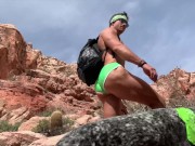 Preview 1 of Fucking and Sucking Mountain Sex and Smoke Sesh Red Rock Canyon