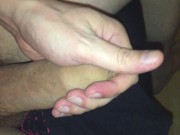 Preview 4 of Moaning while I jerk off over fat Ex Gf dirty panties and fill them with cum (Pov)