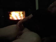 Preview 2 of Edging, Squirming, Moaning near my fireplace