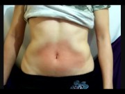 Preview 2 of the first video of Paula at 18 years old Belly punch & navel torture part 2