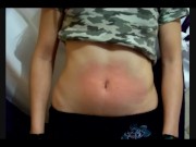 Preview 4 of the first video of Paula at 18 years old Belly punch & navel torture part 2