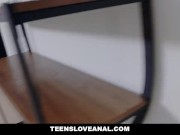 Preview 1 of TeensLoveAnal - Cute Blonde Gets Her Asshole Stuffed By Step Brother