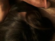 Preview 6 of Amateur slut has hands tied behind back while gagging on my cock